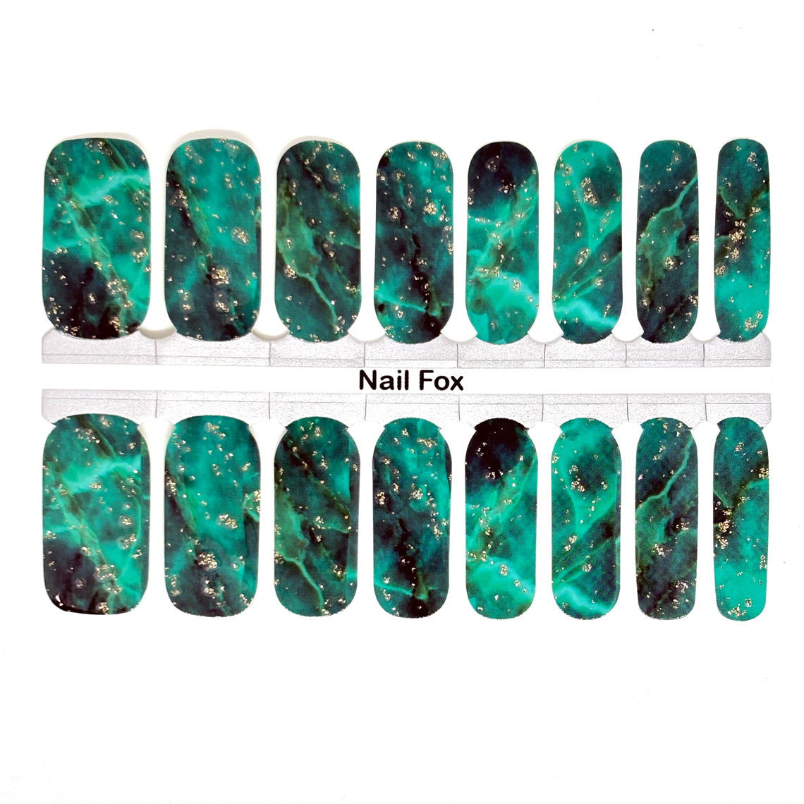 Teal Marble Exclusive Design Nail Wraps