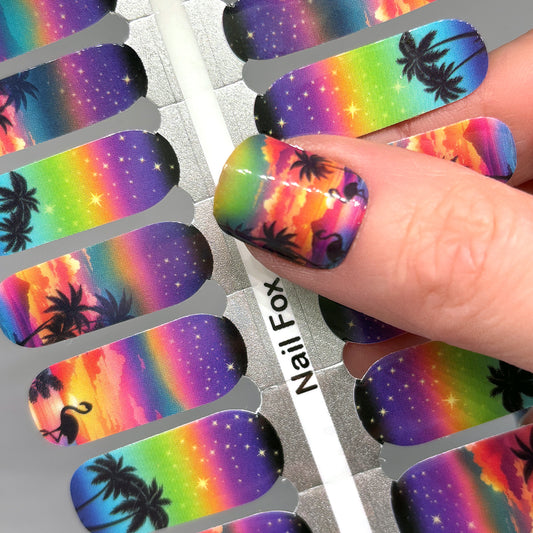 Tropical Sunset Exclusive Design Nail Wraps