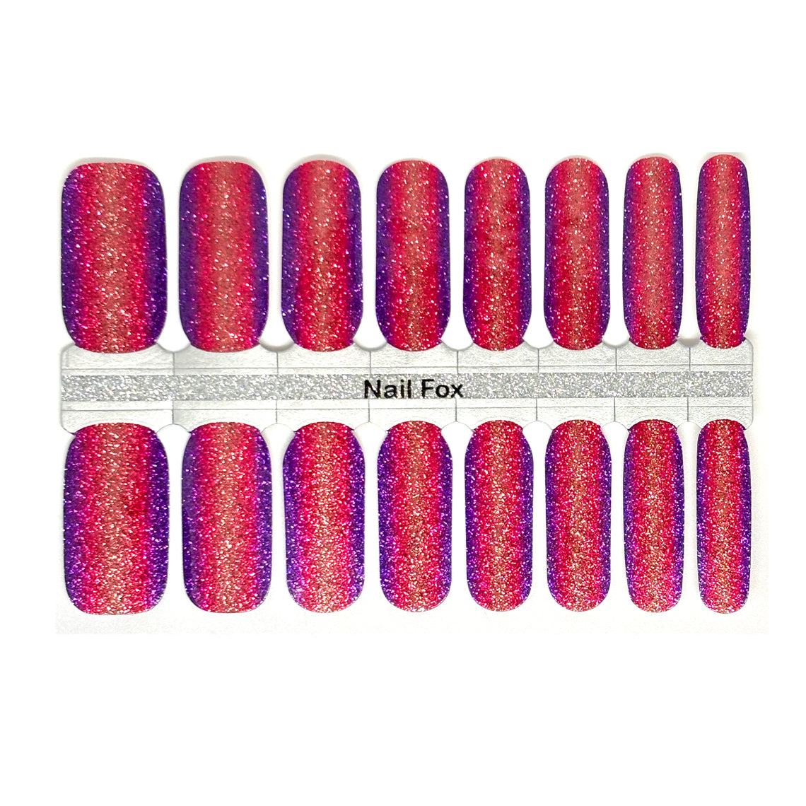 Tropicana Ombre Exclusive Design Nail Wraps (GLITTER)