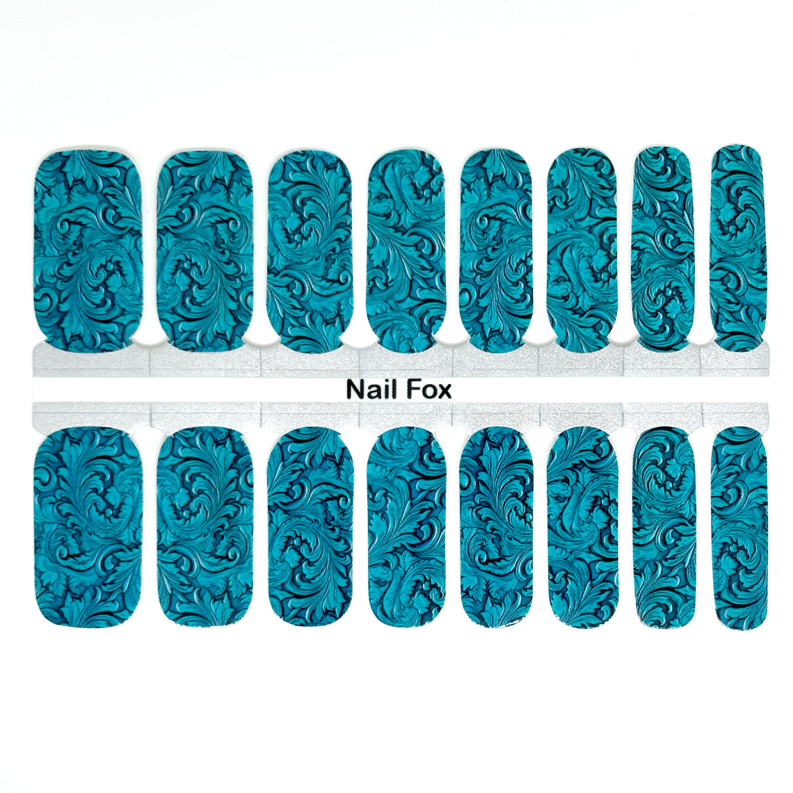 Turquoise Leather - Exclusive Design Nail Wraps