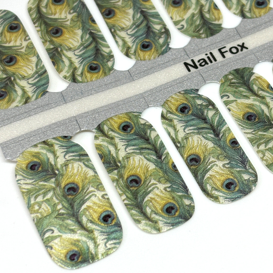 Vintage Peacock Exclusive Design Nail Wraps (PEARL)