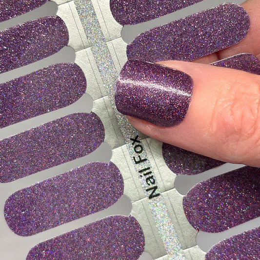 🎁 Vintage Violet Glitter Exclusive Color Nail Wraps (100% off)