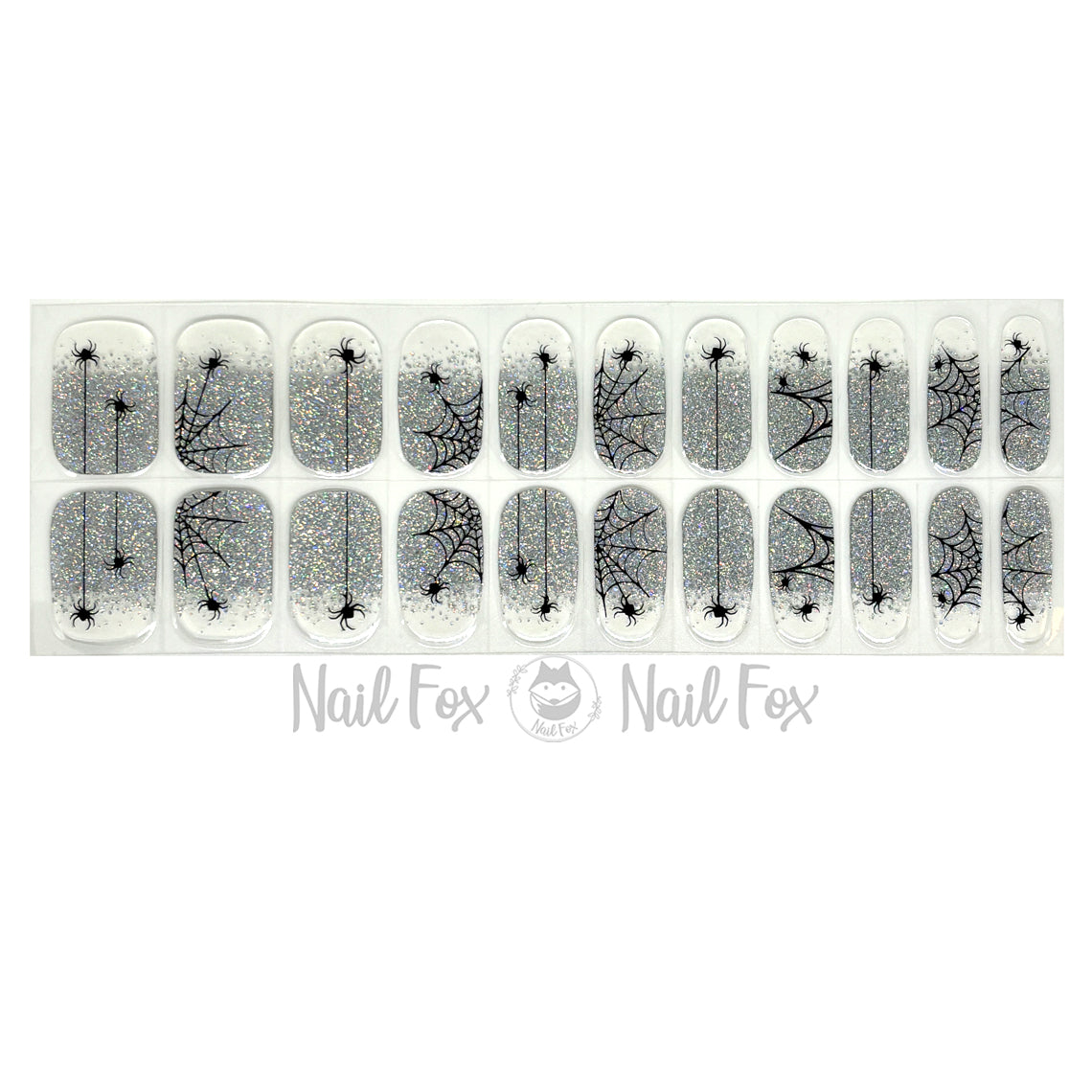 Webtastic Glitter No Light Gel Nail Wraps (NLG)