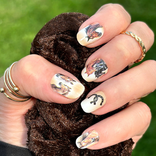 Western Horses Exclusive Design Nail Wraps