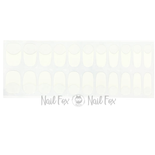 White French Tips No Light Gel Nail Wraps (NLG)