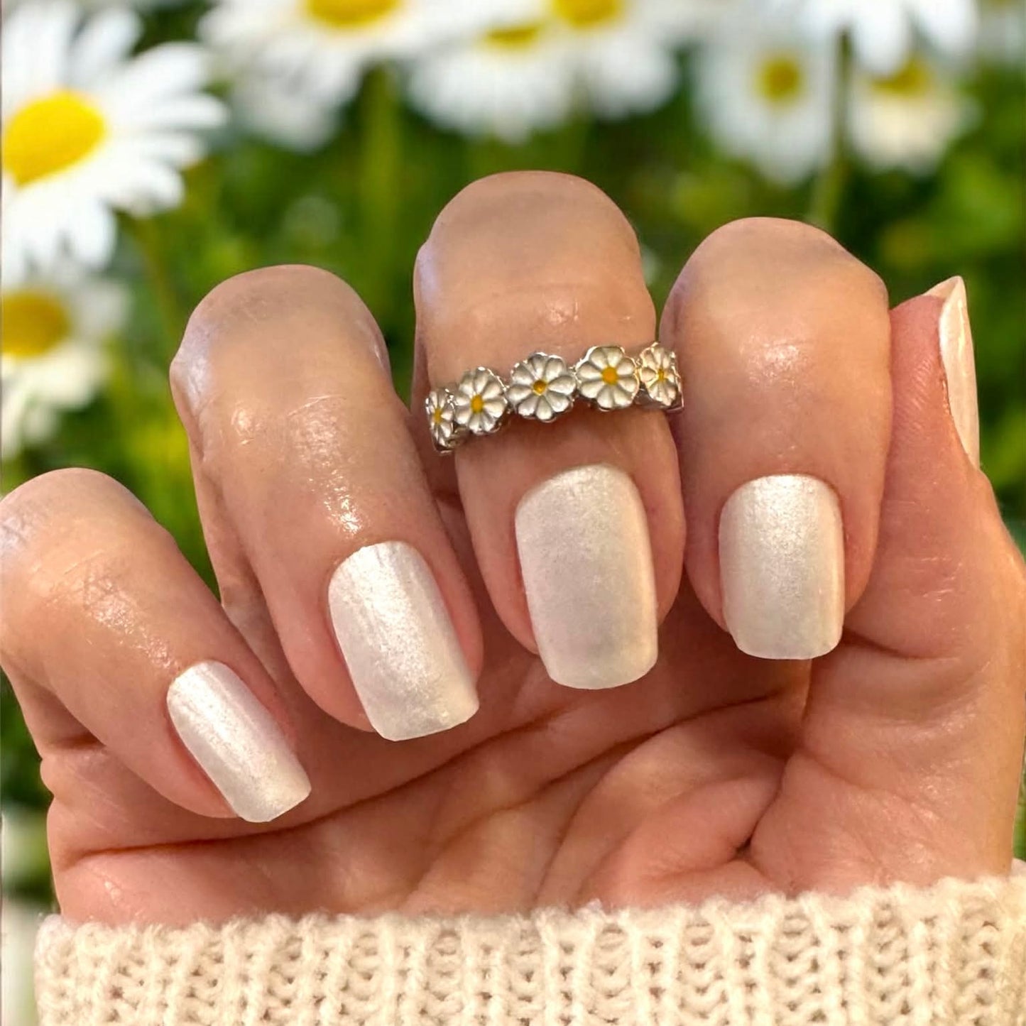 White Pearl Nail Wraps