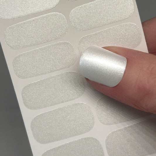 White Pearl Nail Wraps