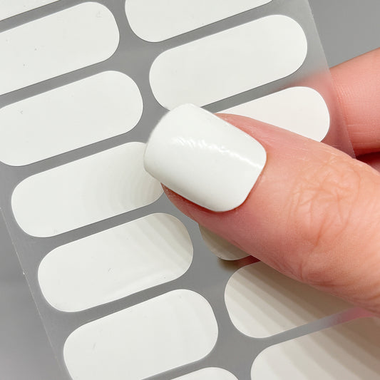 White solid Nail Wraps
