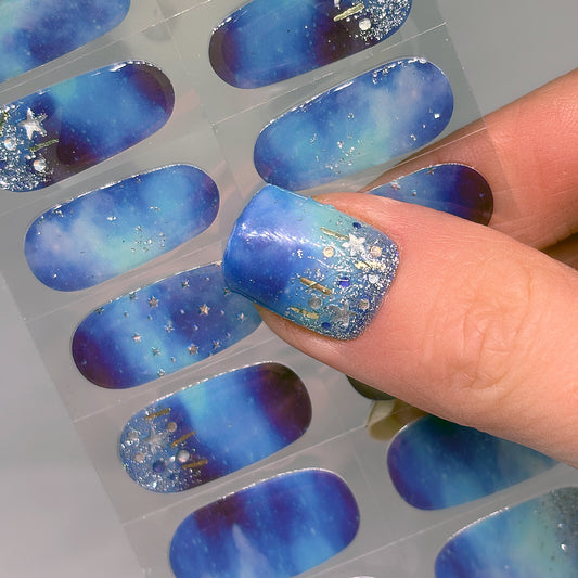 Wish Upon a Star No Light Gel Nail Wraps (NLG)