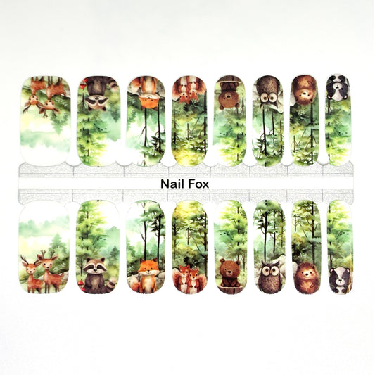 Woodland Animals Exclusive Design Nail Wraps