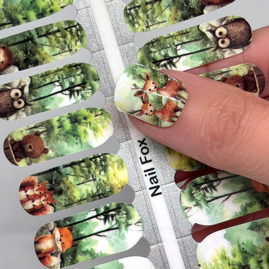 Woodland Animals Exclusive Design Nail Wraps