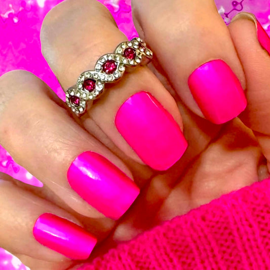 Neon Pink Chrome Exclusive Nail Wraps