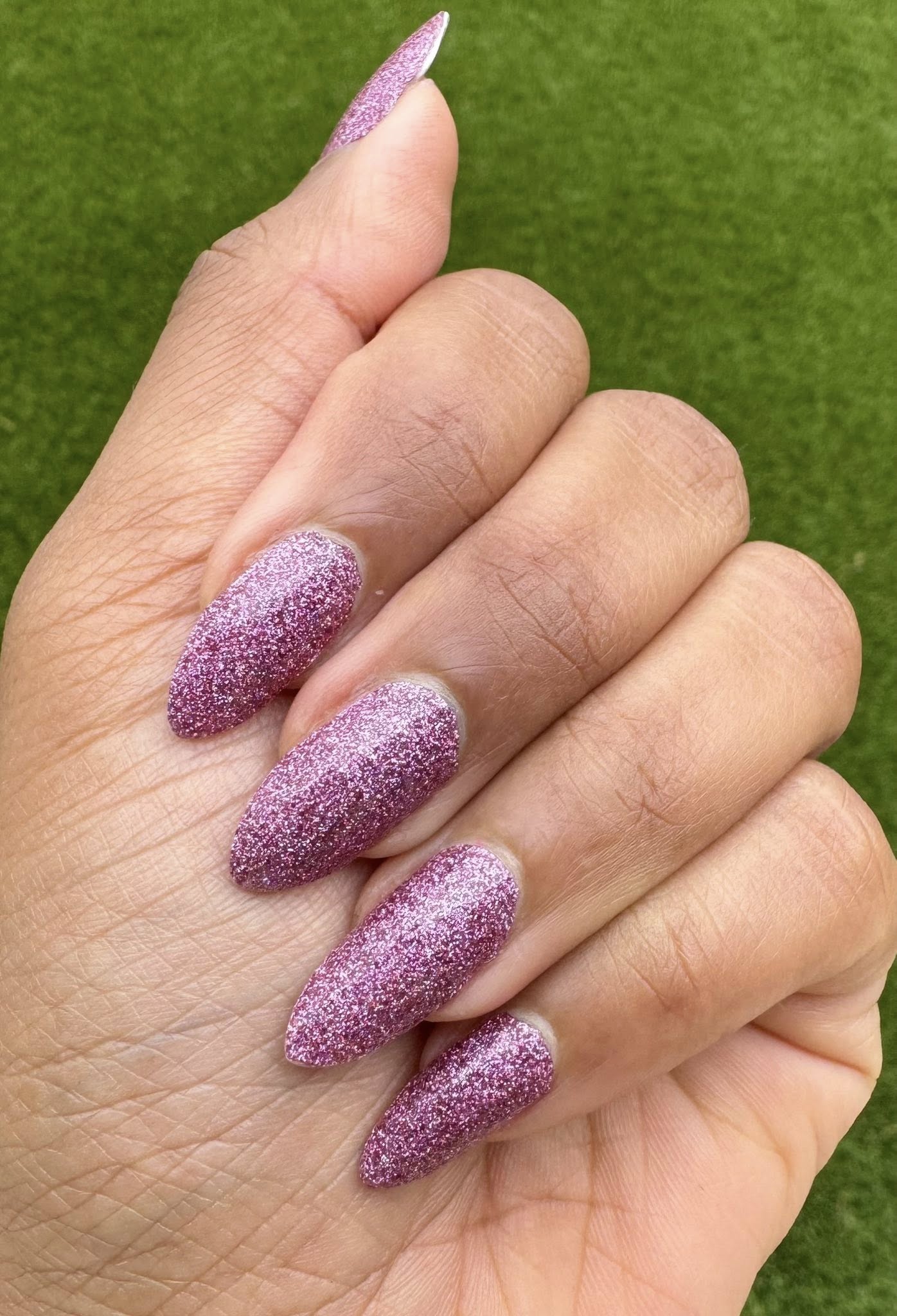 Holo Dusty Rose Glitter Nail Wraps