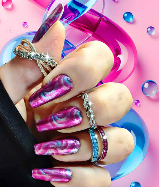Hypnotic Pink Nail Wraps (PEARL)