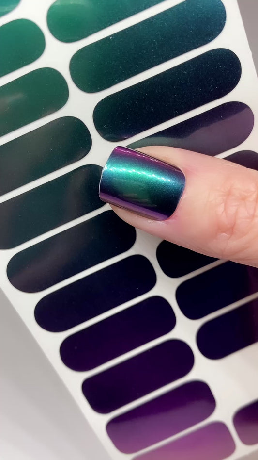 Mystic Teal Nail Wraps (Color Shift)