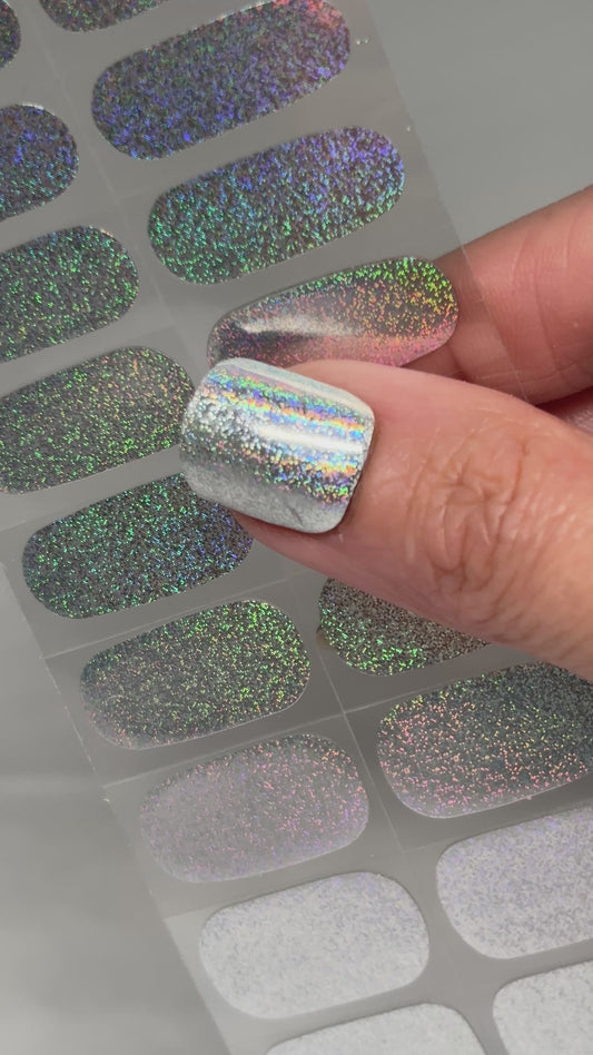 Holo Glam No Light Gel Nail Wraps (NLG)