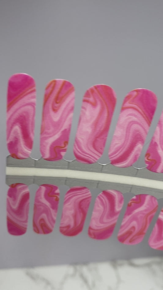 Watermelon Swirl Nail Wraps