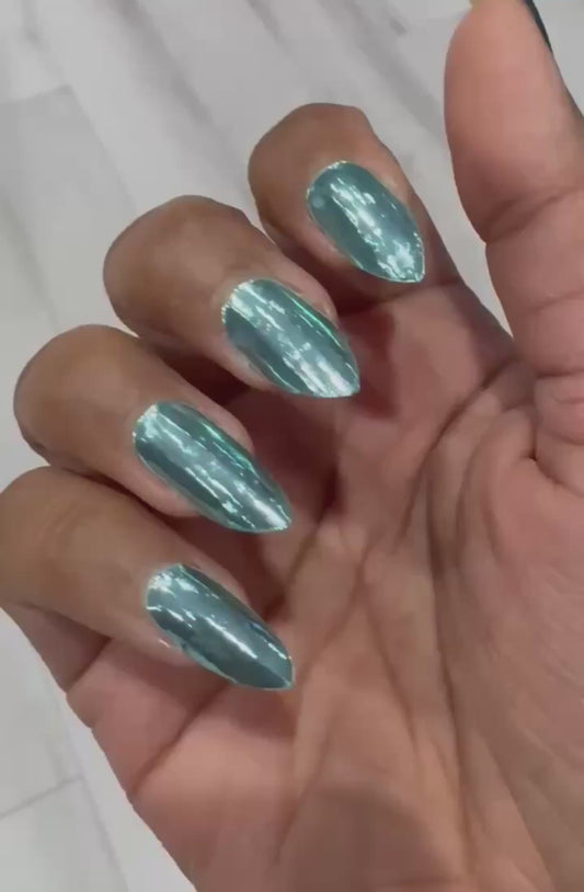 Seafoam Chrome Exclusive Nail Wraps