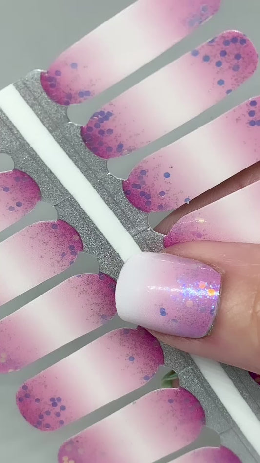 Tea Rose Bling Nail Wraps