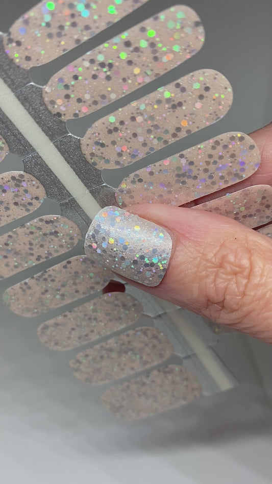Snow on the Beach Glitter Nail Wraps (HOLO)