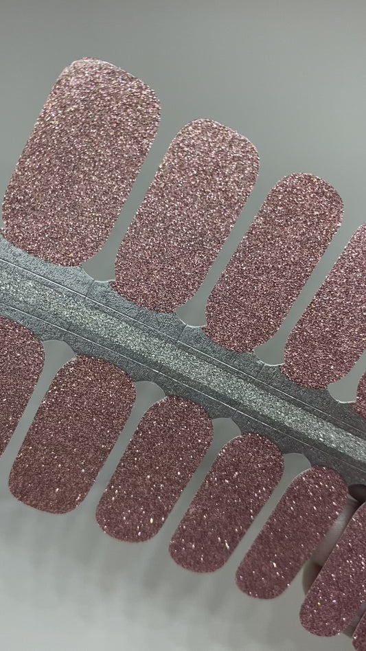 Rose Gold Glitter Nail Wraps