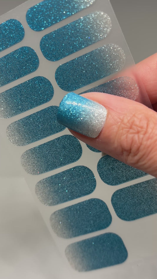 Frosty Blue Nail Wraps