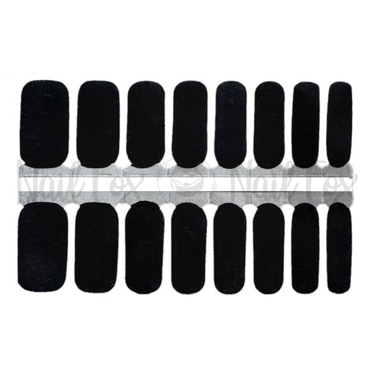 Black Solid Nail Wraps