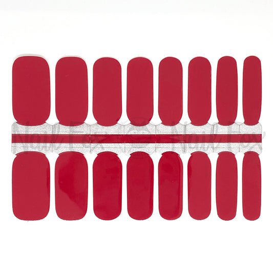Cherry Red Solid Nail Wraps