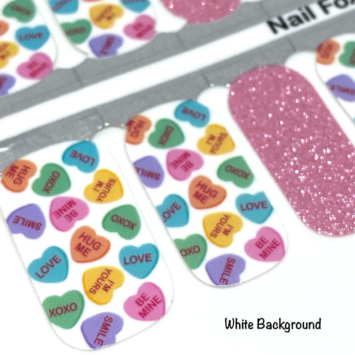 Conversation Hearts Exclusive Design Nail Wraps