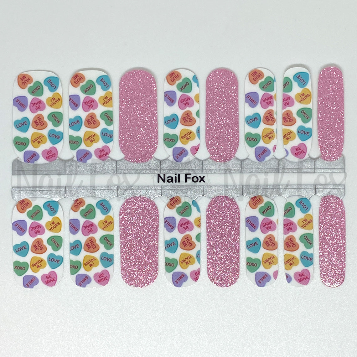 Conversation Hearts Exclusive Design Nail Wraps