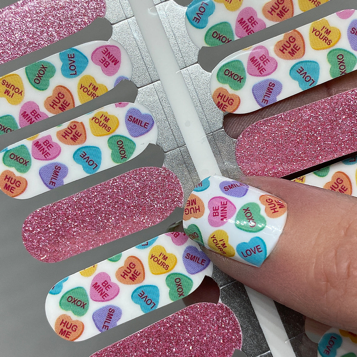 Conversation Hearts Exclusive Design Nail Wraps