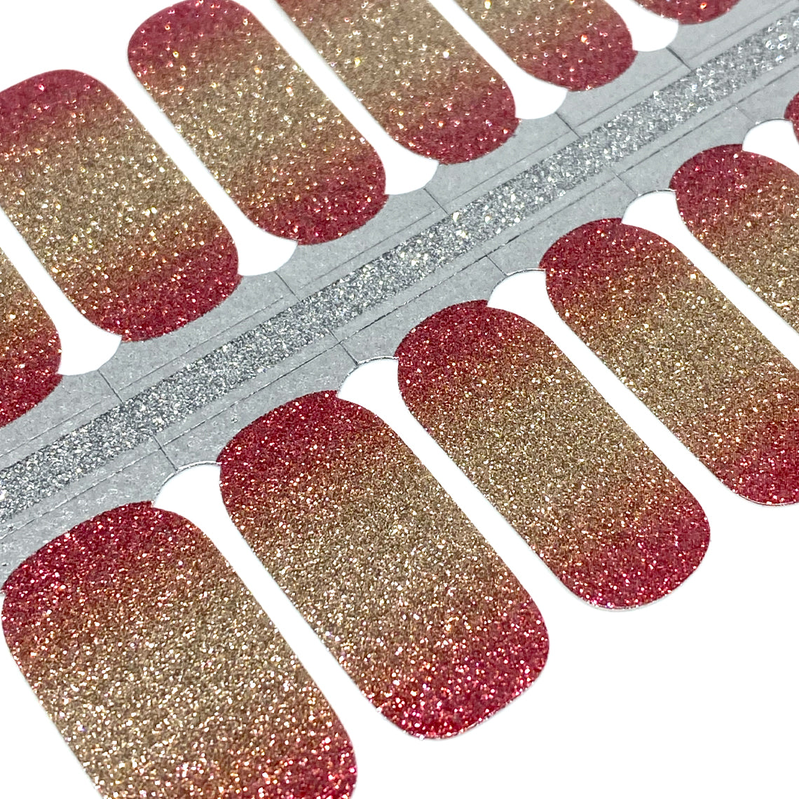 Modelones Champagne Gold Semi-Cured Gel Nail Polish Strips 20Pcs Full Nail  Wraps Nail Art Stickers DIY With Nail File & Stick UV/LED Lamp Required