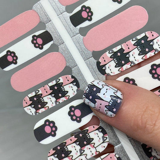 Kitty Girl Exclusive Design Nail Wraps