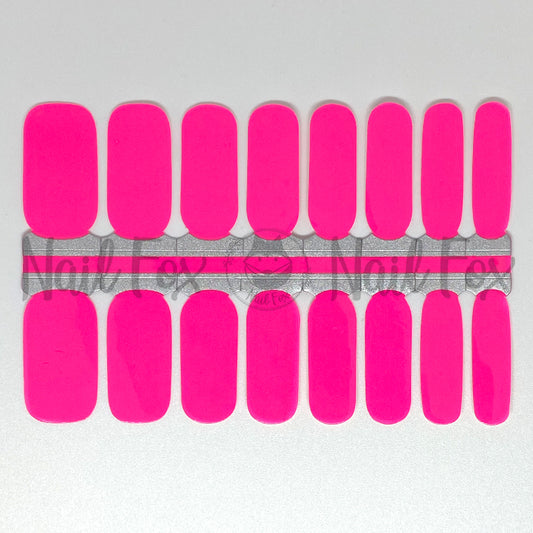 Neon Pink Solid Nail Wraps