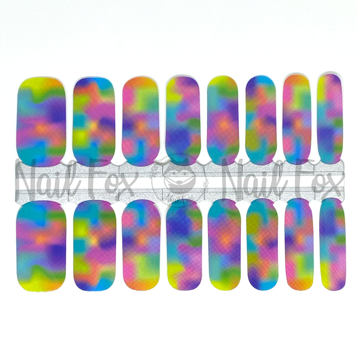 Neon Watercolor Nail Wraps