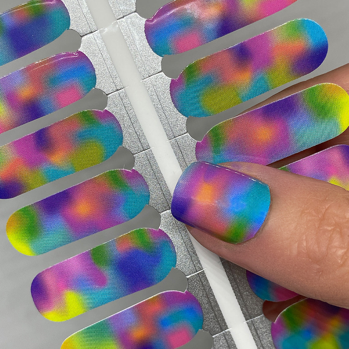 Neon Watercolor Nail Wraps