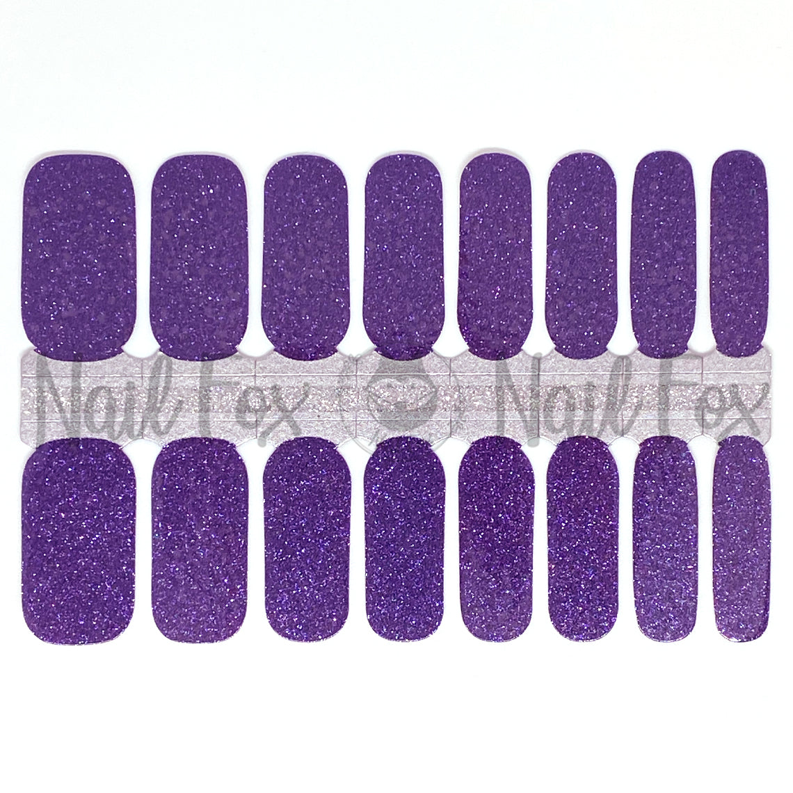 Purple Glitter Nail Wraps