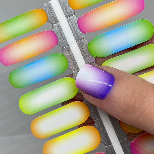Rainbow Pastel Ombre Nail Wraps