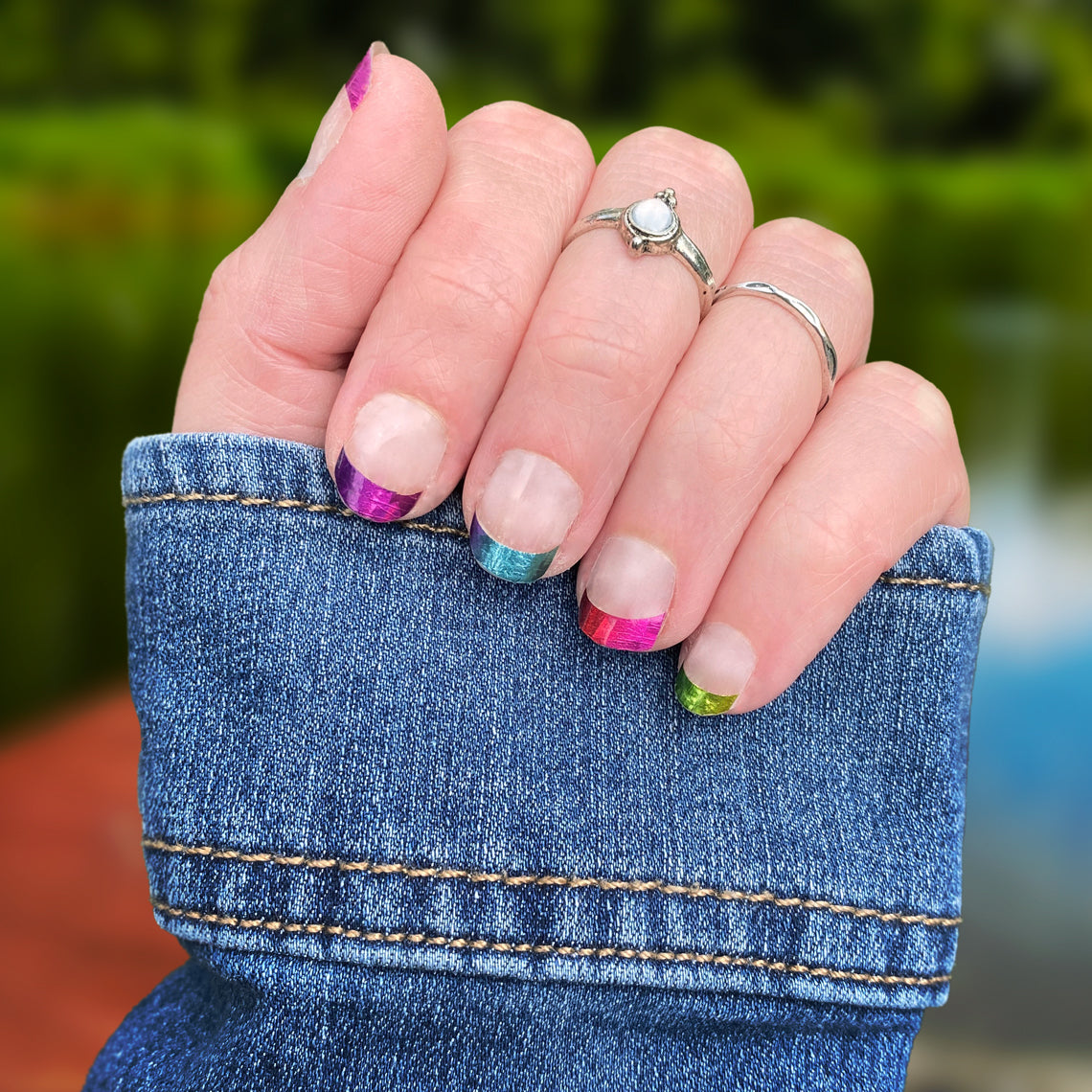 Rainbow Tips Nail Wraps (FOIL)