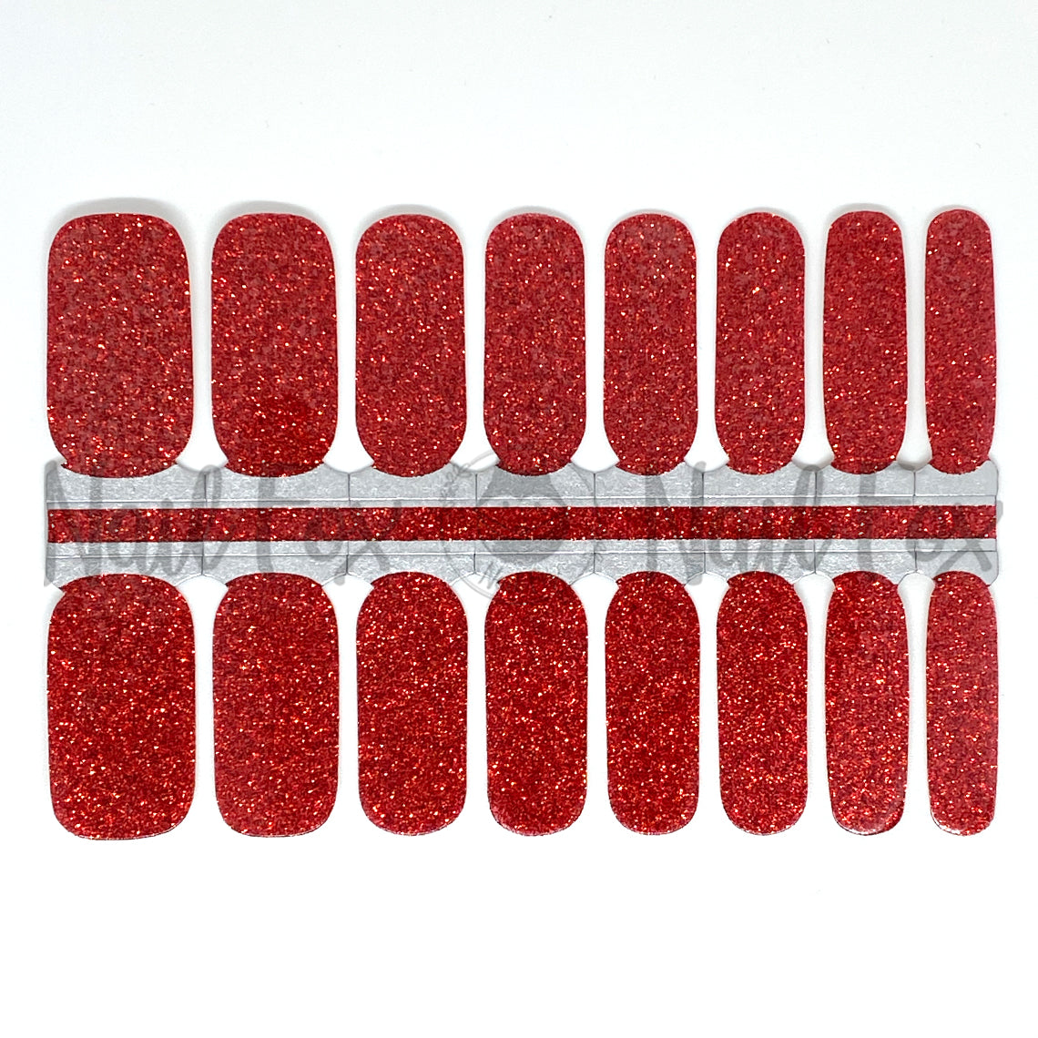 Red Glitter Nail Wraps
