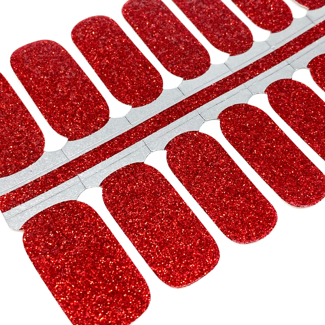 Red Glitter Nail Wraps