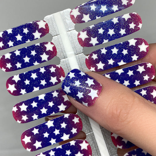 Star Spangled Shimmer Nail Wraps